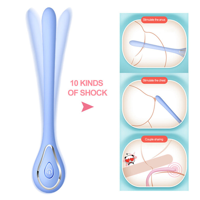 Flexible dual-stimulation vibrator