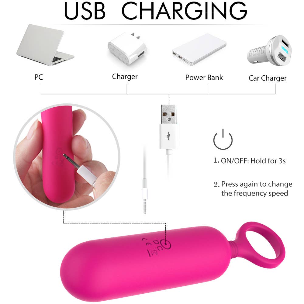 Easy Grip Finger Loop Bullet Vibrator